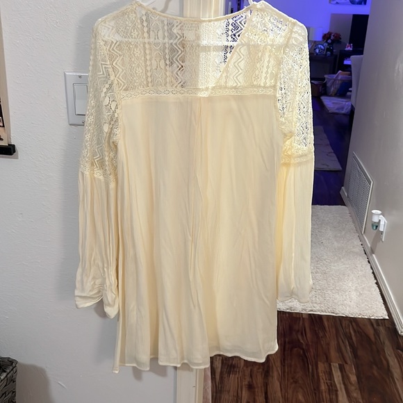 LOVERICHE v-neck mini dress with cotton lace - Picture 3 of 3